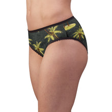 Load image into Gallery viewer, Palm Tree Print Women's Briefs — Tropical Beach Bikini Underwear
