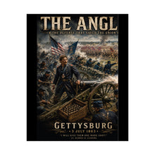 Load image into Gallery viewer, Matte Poster - Union Battery - Lt Alonzo Cushing - 3 July 1963 Tribute Tee - Gettysburg, PA, "The Angle"
