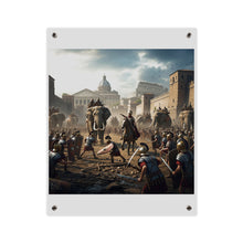 Load image into Gallery viewer, Acrylic Wall Art Panel - Hannibal Battling the Roman Legions as he Enters Rome
