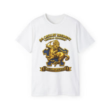 Load image into Gallery viewer, T‑Shirt — 9th Cavalry Regiment 'We Can, We Will' Gold Emblem Tee
