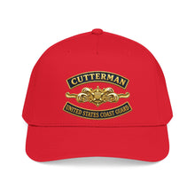 Load image into Gallery viewer, Mid Profile Baseball Cap - USCG - Cutterman - Officer w txt - 3D - Enhanced
