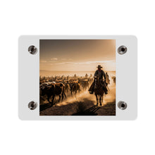 Load image into Gallery viewer, Acrylic Wall Art Panel - Dirty, dusty cattle drive in the Old West
