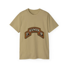 Load image into Gallery viewer, Unisex Ultra Cotton Tee - Army - 3rd Ranger Battalion - Ranger Scroll - 3D - Enhanced
