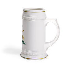 Load image into Gallery viewer, Classic Ceramic Beer Stein Mug, White Porcelain Stein with Gold Trim | German-Style Tankard - Army - Special Forces - SSI w Tab - Br - Ribbon
