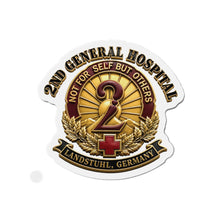 Load image into Gallery viewer, Die-Cut Magnet - 2nd General Hospital - Landstuhl Germany - Black - 3D - Enhanced
