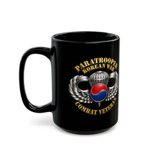 Load image into Gallery viewer, Black Mug  (15oz) - SOF - Paratrooper - Korean War - Cbt Vet - 3D X 300
