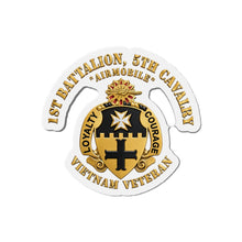 Load image into Gallery viewer, Die-Cut Magnet - Army - 1st Bn, 5th Cavalry - Airmobile - Vietnam Veteran 3D X 300
