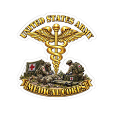 Load image into Gallery viewer, Kiss-Cut Stickers - Army - Medical Corps - US Army w Scene - 3D - Enhanced
