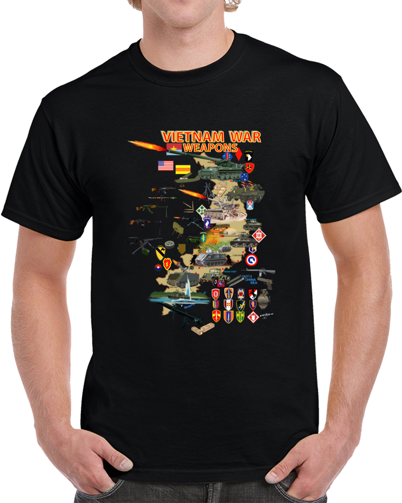 Map - Vietnam Units with Wpns - Equipment Classic T Shirt, Crewneck Sweatshirt, Hoodie, Long Sleeve