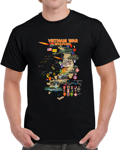Map - Vietnam Units - with Wpns - Equipment Classic T Shirt, Crewneck Sweatshirt, Hoodie, Long Sleeve