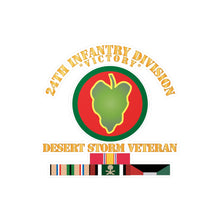 Load image into Gallery viewer, Kiss-Cut Vinyl Decals - Army - 24th Infantry Division - Desert Storm Veteran X 300
