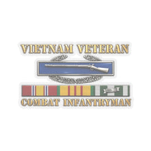 Load image into Gallery viewer, Kiss-Cut Stickers - Army - Vietnam Veteran - Cbt Infantryman w CIB VN SVC - 3D X 300
