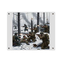 Load image into Gallery viewer, Acrylic Wall Art Panel - 101st Airborne Division fighting the German Army at the Battle of Bastogne
