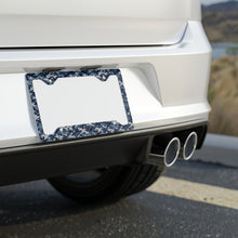 Load image into Gallery viewer, Metal License Plate Frame - Navy Camouflage Pattern
