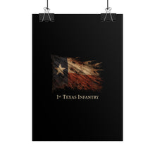 Load image into Gallery viewer, Rolled Posters - 1st Texas Infantry in the cornfield - Tattered Texas pride in battle - Left
