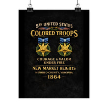 Load image into Gallery viewer, Matte Poster - 5th USCT at New Market Heights - Shirt - Back
