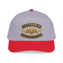 Load image into Gallery viewer, Mid Profile Baseball Cap - USCG - Cutterman - Officer w txt - 3D - Enhanced
