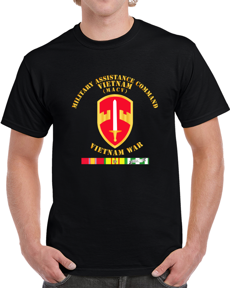 Army - Military Assistance Cmd Vietnam - Macv - Vietnam War W Svc Classic T Shirt, Crewneck Sweatshirt, Hoodie, Long Sleeve