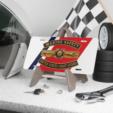 Load image into Gallery viewer, License Plate - USCG - Marine Safety - Auxiliary w txt - 3D - Enhanced
