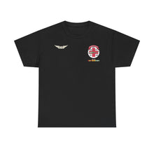 Load image into Gallery viewer, T-Shirt — - 57th Medical Detachment "Original Dustoff" with Aviator Wings, Air Medal w Number 33 and Vietnam Service w Air Medal 33
