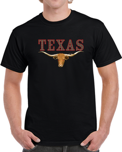 Texas - Rattler Skin -texas Longhorn - Outline Red X 300 Classic T Shirt, Crewneck Sweatshirt, Hoodie, Long Sleeve