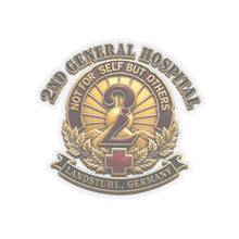 Load image into Gallery viewer, Kiss-Cut Stickers - 2nd General Hospital - Landstuhl Germany - Black - 3D - Enhanced
