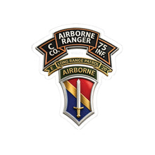 Load image into Gallery viewer, Kiss-Cut Stickers - SSI - Vietnam - C Co 75th Ranger - 1st FF - E-20 Inf - 3D X 300
