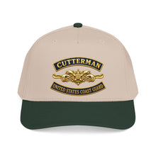 Load image into Gallery viewer, Mid Profile Baseball Cap - USCG - Cutterman - Officer w txt - 3D - Enhanced
