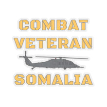 Load image into Gallery viewer, Kiss-Cut Stickers - Combat Veteran Somalia - UH-60 Black Hawk
