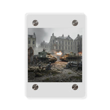 Load image into Gallery viewer, Acrylic Wall Art Panel - US Tank Destroyer - M10 Wolverine Battles a German Panzer Tank
