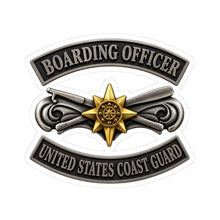 Load image into Gallery viewer, Kiss-Cut Stickers - USCG - Boarding Officer w txt - 3D - Enhanced
