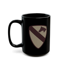 Load image into Gallery viewer, Black Mug  (15oz) - SSI - 1st Cavalry Division - Subdued Desert X 300
