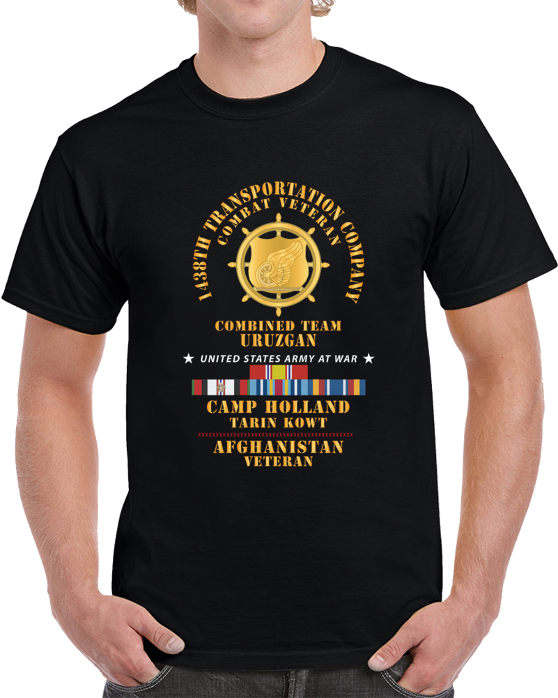 Army - 1438th Trans Company - Camp Holland Afghanistan Vet W Afghan Svc X 300 Classic T Shirt, Crewneck Sweatshirt, Hoodie, Long Sleeve