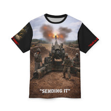 Load image into Gallery viewer, All-Over Print Tee - Artillery - M198 "Sending It" - Battery Adjust
