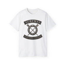 Load image into Gallery viewer, Unisex Ultra Cotton Tee - USCG - Surfman Badge w txt - 3D - Enhanced
