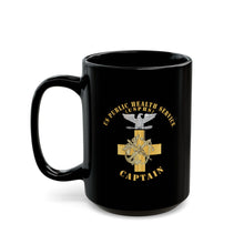 Load image into Gallery viewer, Black Mug (11oz, 15oz) - USPHS - USPHS - Insignia - Captain - Cpt X 300
