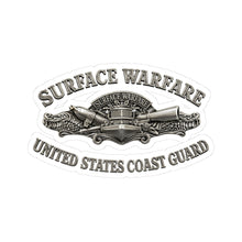 Load image into Gallery viewer, Kiss-Cut Stickers - USCG - Surface Warfare w txt - 3D - Enhanced
