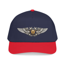 Load image into Gallery viewer, Mid Profile Baseball Cap - USCG - Aviator Badge - Auxiliary wo txt - 3D - Enhanced
