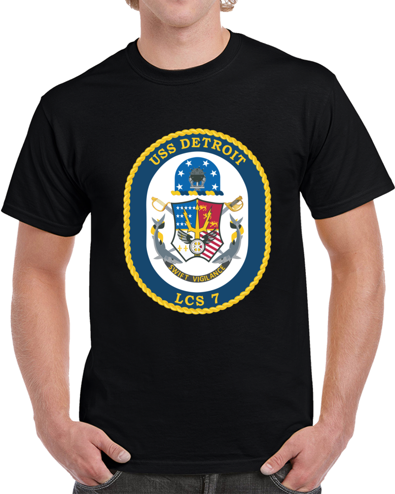 Navy - Uss Detroit (lcs-7) Wo Txt X 300 Classic T Shirt, Crewneck Sweatshirt, Hoodie, Long Sleeve