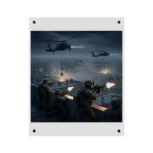 Load image into Gallery viewer, Acrylic Wall Art Panel - Night Air Assault by Army Rangers
