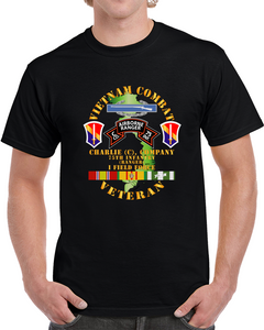 Army - Vietnam Combat Vet - C Co 75th Infantry (Ranger) - I Field Force SSI Classic T Shirt, Crewneck Sweatshirt, Hoodie, Long Sleeve