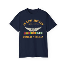 Load image into Gallery viewer, Unisex Ultra Cotton Tee - Army - US Army AirCrew - Air Crew Badge - Vietnam - Combat Veteran VN SVC X 300
