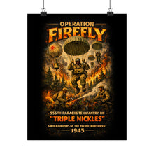 Load image into Gallery viewer, Matte Poster - Operation Firefly - 555th Parachute Infantry

