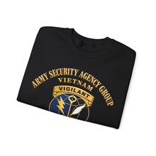 Load image into Gallery viewer, Crewneck Sweatshirt - Army - Army Security Agency Group DUI - w SVC Ribbons - 3D - Enhanced
