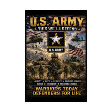 Load image into Gallery viewer, U.S. Army Matte Poster — "This We'll Defend" • Warriors Today, Defenders for Life
