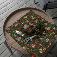 Load image into Gallery viewer, Gift Wrap Paper — Military Christmas Camouflage
