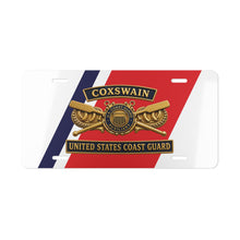 Load image into Gallery viewer, License Plate - USCG - Coxswain - Auxiliary w txt - 3D - Enhanced
