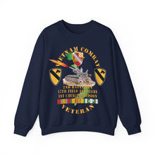 Load image into Gallery viewer, Crewneck Sweatshirt – Army - Charlie Battery.2nd Battalion,17th Field Artillery - w  1st Cavalry Div - M110 8in SP - Vietnam Vet w VN SVC X 300
