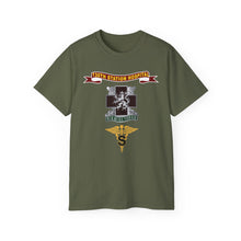 Load image into Gallery viewer, Unisex Ultra Cotton Tee - Army - 130th Station Hospital - Ribbon - DUI - Army Medical Speccialist Corps Branch X 300
