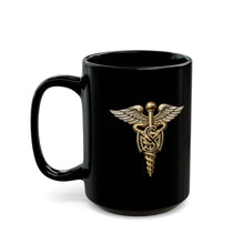 Load image into Gallery viewer, Black Mug  (15oz) - Army Medical Service Corps (MS) Branch Insignia - 3D - Enhanced
